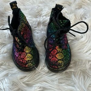 Worn 2x Doc martens toddler rainbow